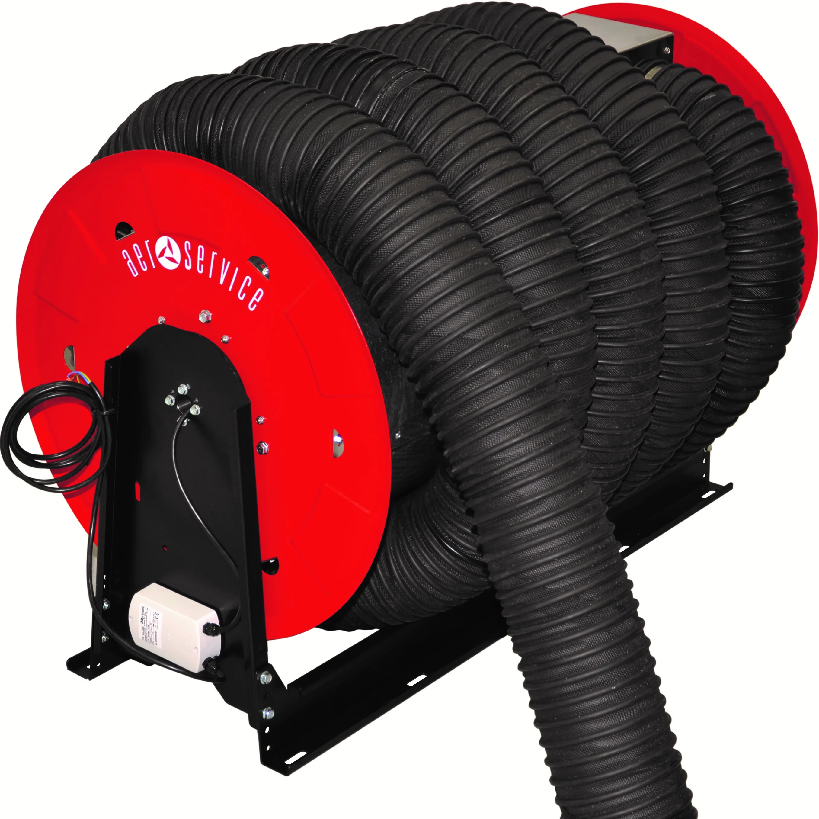 Моторизованные катушки для шлангов перемотки для извлечения выхлопных газов из транспортных средств, изготовленных в Италии