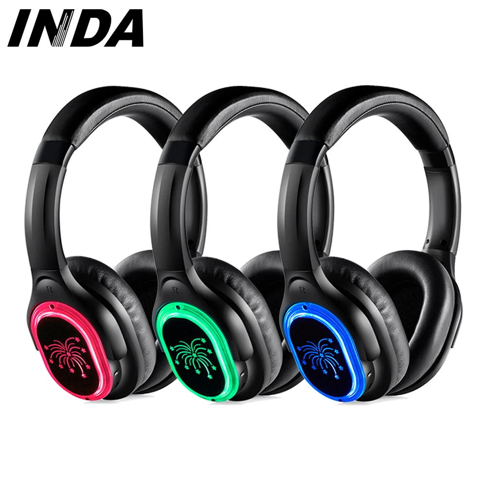 3 Channels Silent Disco Headsets Silent Party Headphones and Transmitters
