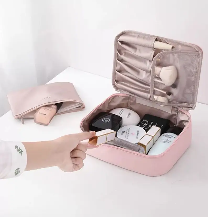 Top quality quick delivery custom logo polyester cosmetic bag for multi purpose origin of Vietnam