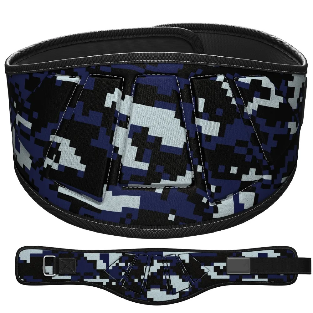 Custom camouflage Neoprene Weightlifting Belt with custom logo