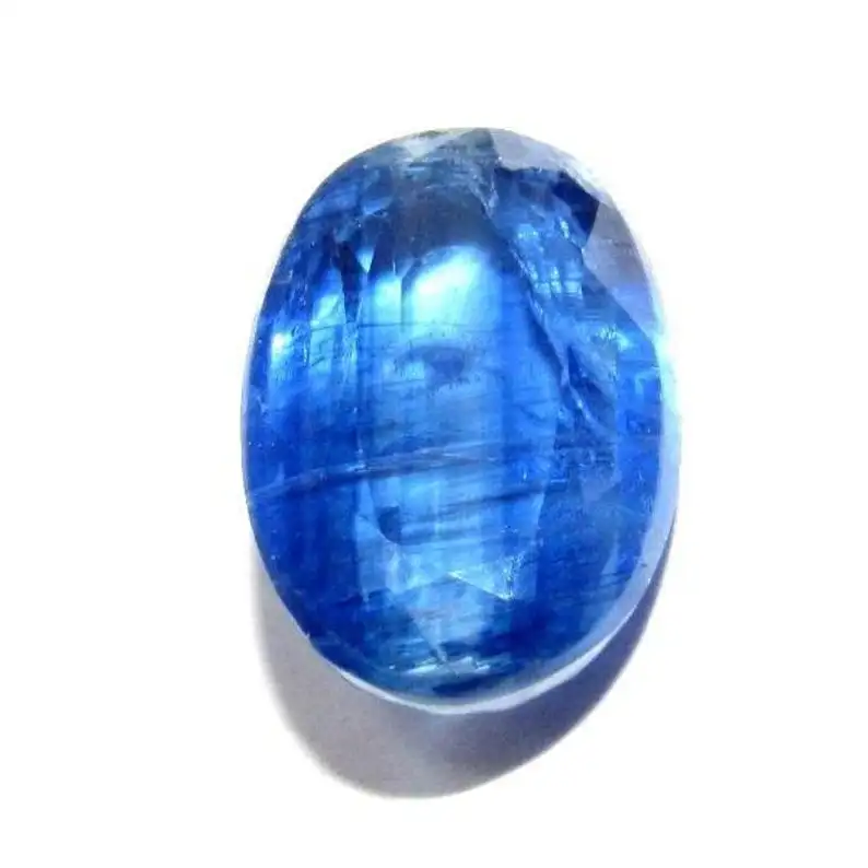 Natural certified kyanite faceted oval shape loose gemstone cabochon making jewelry price per carat