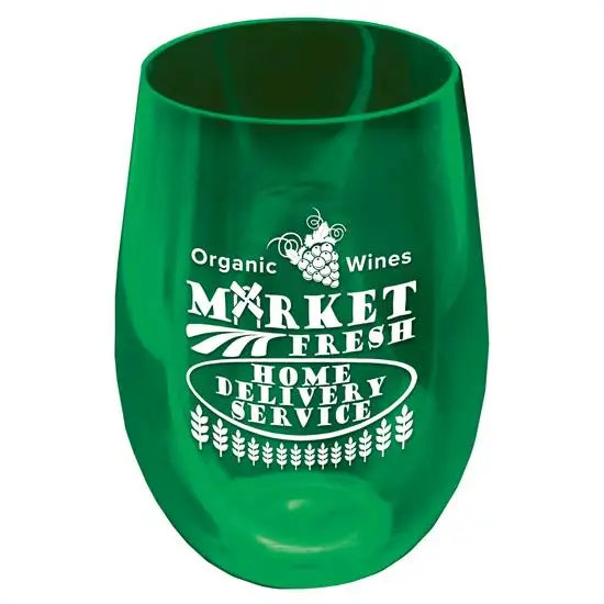 USA Made Recycled Plastic Wine Glass