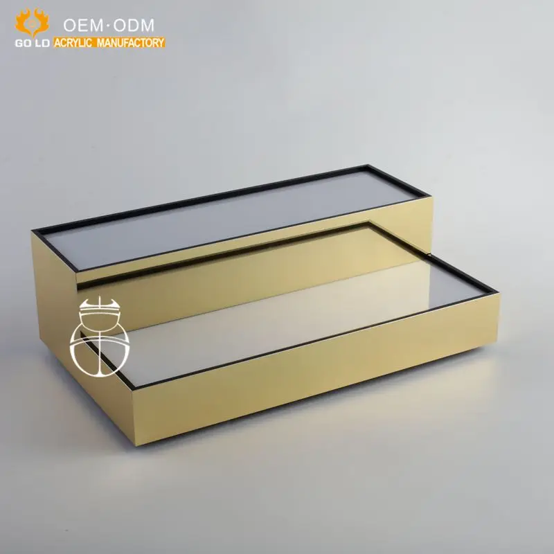 Wine Display Shelf Factory Custom Wine Display Rack Retail Acrylic Wine Display Stand With Led Light