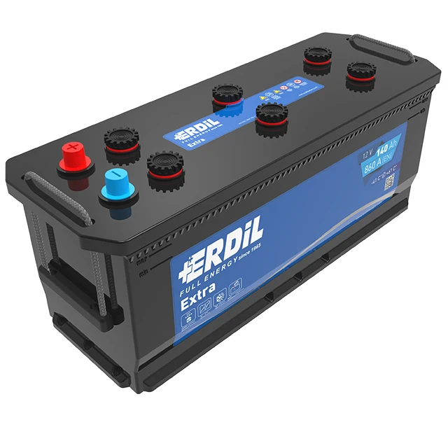 Плоская Высококачественная батарея D4a 12 в 140 Ач марки Erdil, сверхмощная батарея для грузовиков от производителя