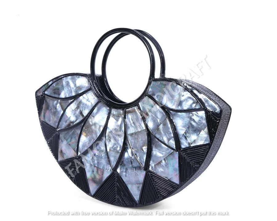 High Quality Hot Selling Mother Of Pearl Handcrafted Handmade Designer Luxury Handbag at Low Price