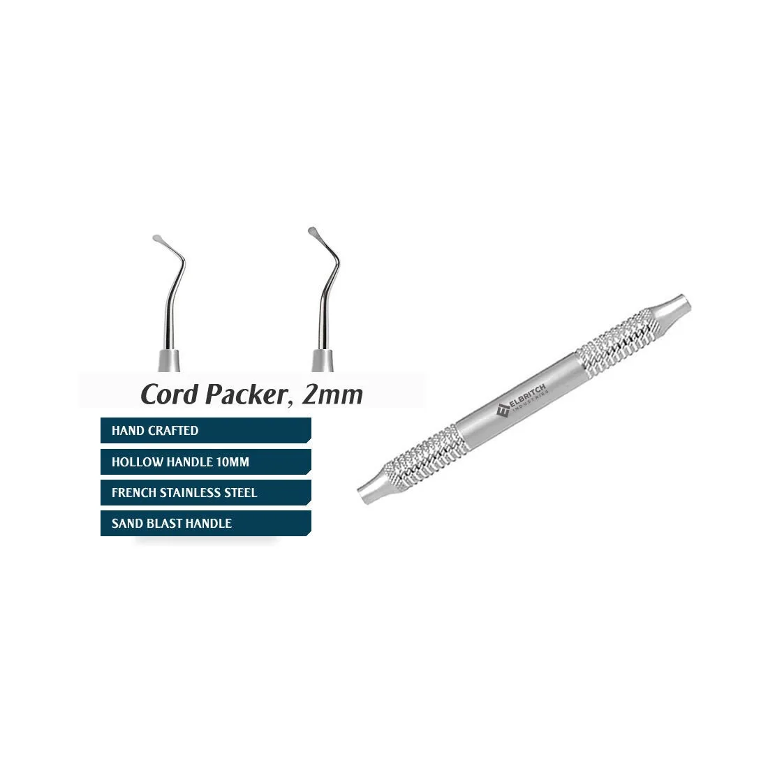 Best Quality Dental Retraction Cord Packer instrument serrated Grey 2mm