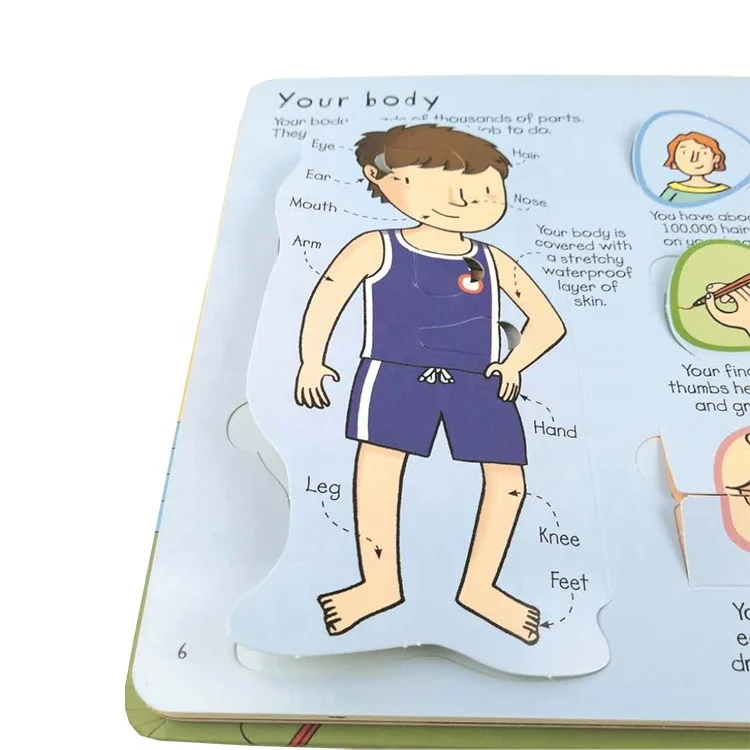 Поднимите книгу с откидной крышкой для детей, поднимите книгу с откидной крышкой, печать по запросу