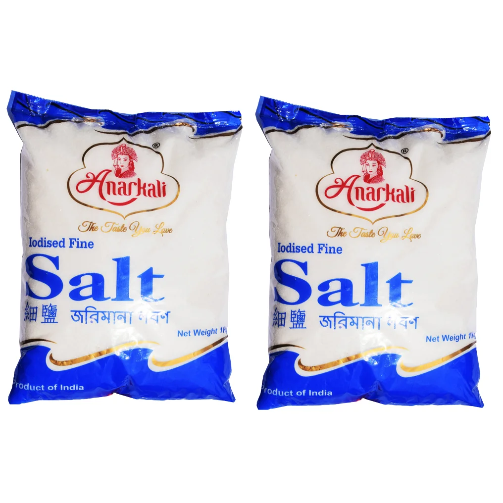 
1kg in Bag Packaging Seasonings And Condiments White iodized Salt For Cooking 