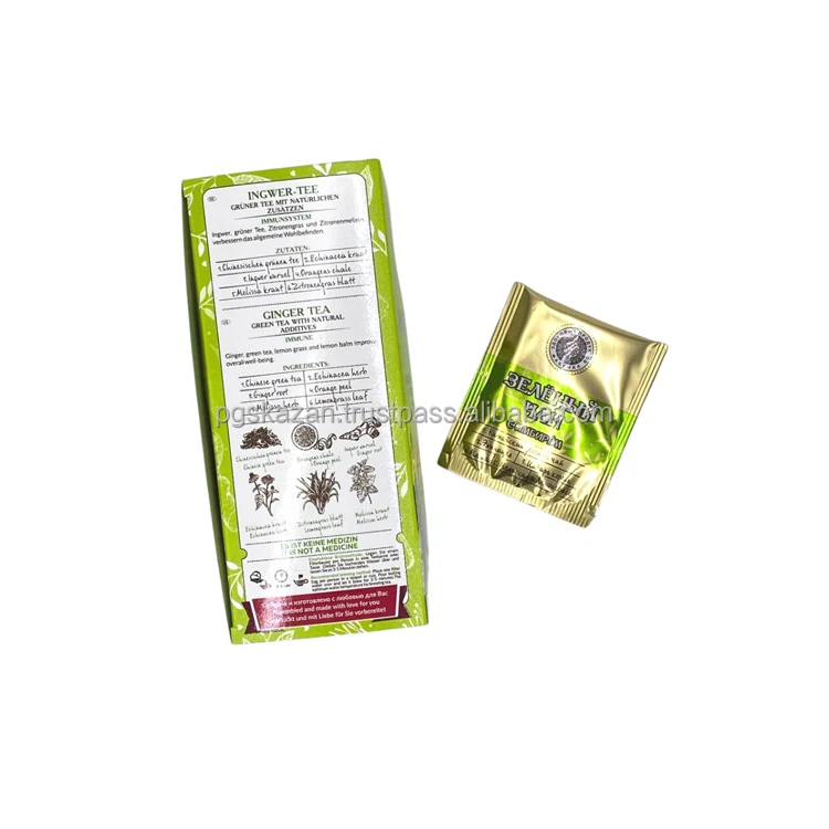 High quality natural green tea with ginger turmeric and lemon, from manufacturer, natural tea for sale