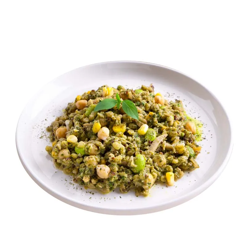 Manufacturer good quality Frozen stewed cauliflower rice with mushroom in pesto sauce
