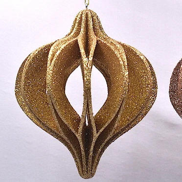 Christmas/New Year Decoration Gold Plastic Onion Ornament