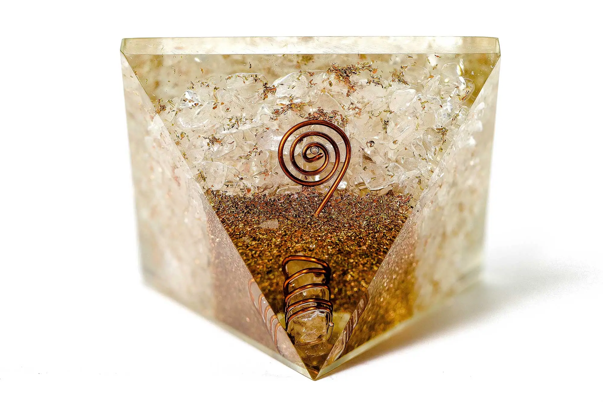 CRYSTAL CLEAR QUARTZ ORGONITE PYRAMID / WHOLESALE CRYSTAL ORGONE PYRAMID / PREMIUM QUALITY ORGONE EMF PROTECTION