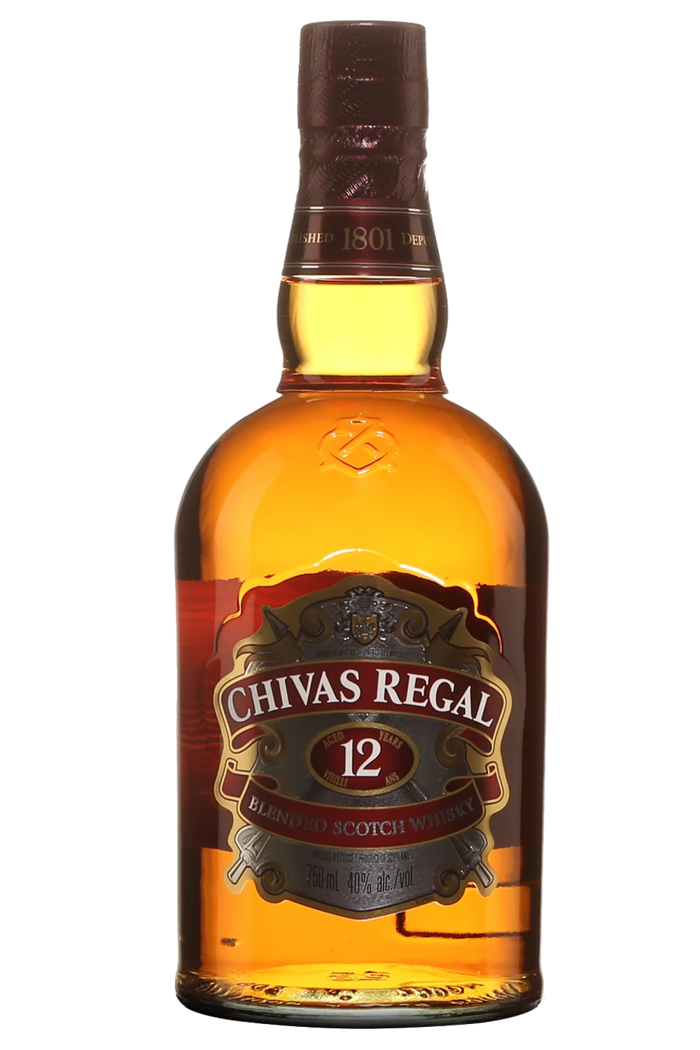 FRESH STOCK CHIVAS REGAL WITH 40% ALCOHOL CONTENT WHISKEY IN A BOTTLE
