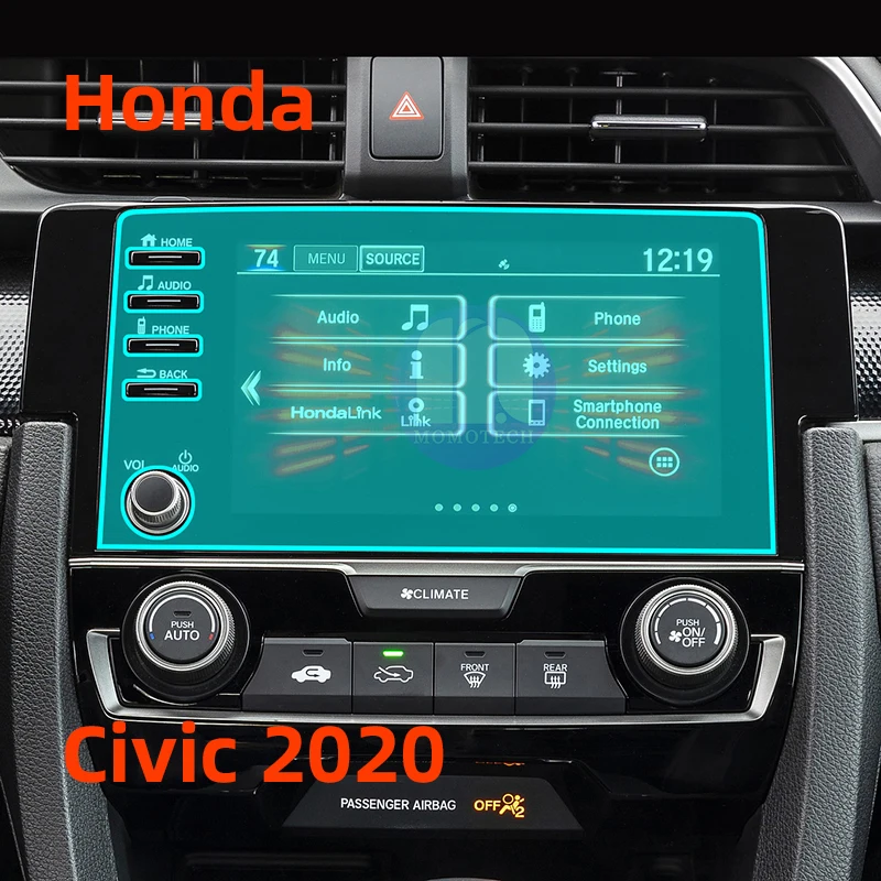 for Honda Civic Coupe Hatchback 2022 Navigation Tempered Glass Auto Car Vehicle Dashboard Display Screen Protector Sticker Film