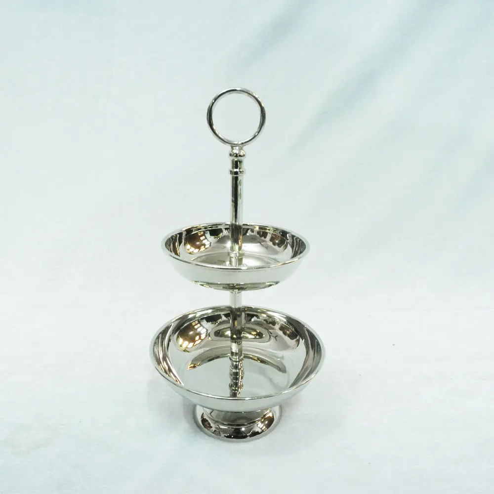 Dessert Mini Cup Cake Stand Wedding Decorating Tray Base Plate High Quality Multilevel Silver Round Birthday Cake Stand