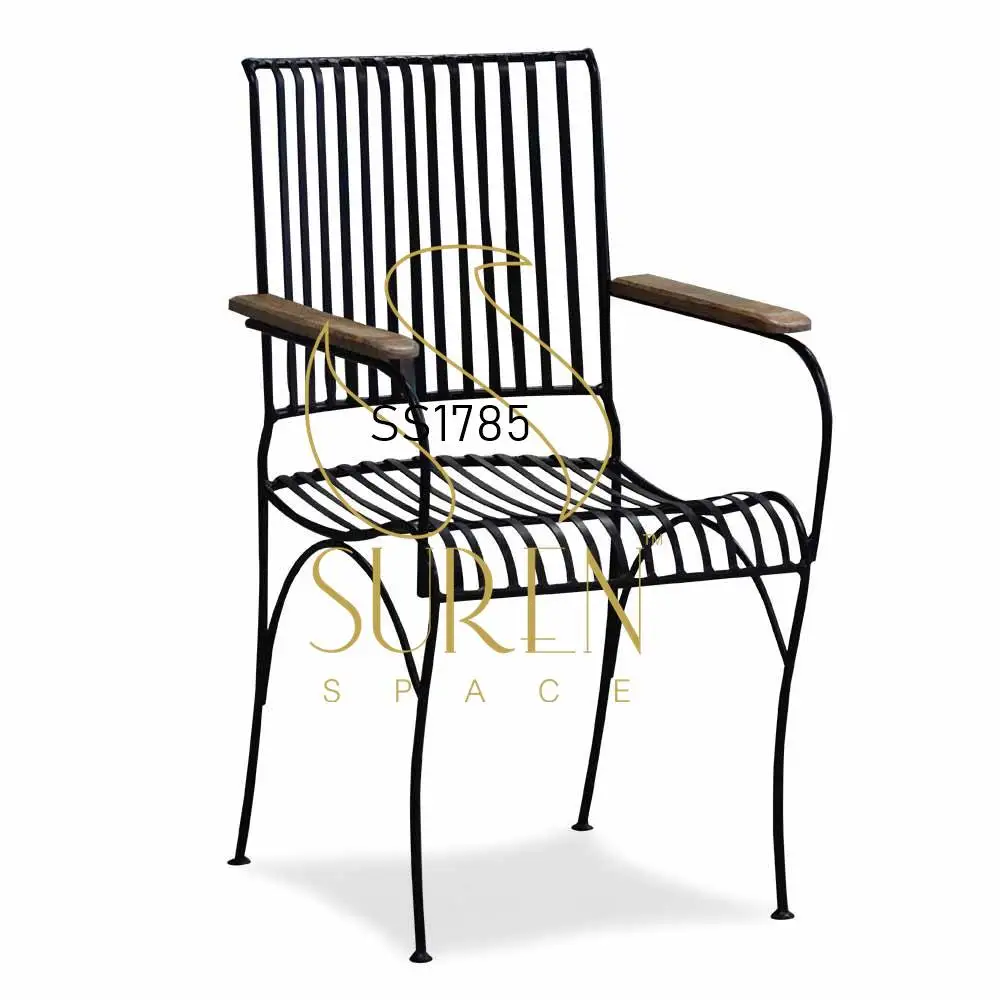 Pure Metal Designer Resort Outdoor Chair Arm for Park Garden Balcony Iron