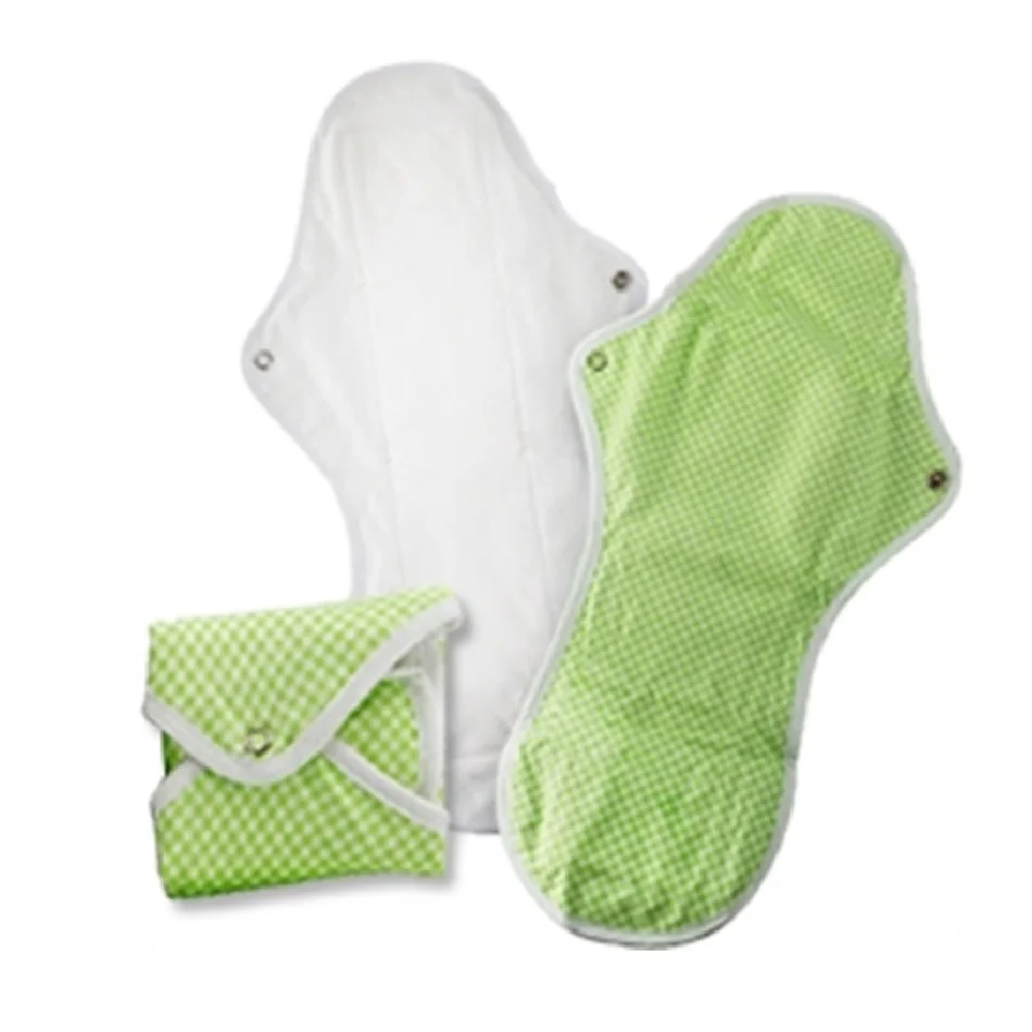 
Хлопковая гигиеническая прокладка для женщин, Экологически чистая, многоразовая, моющаяся, ночного размера 