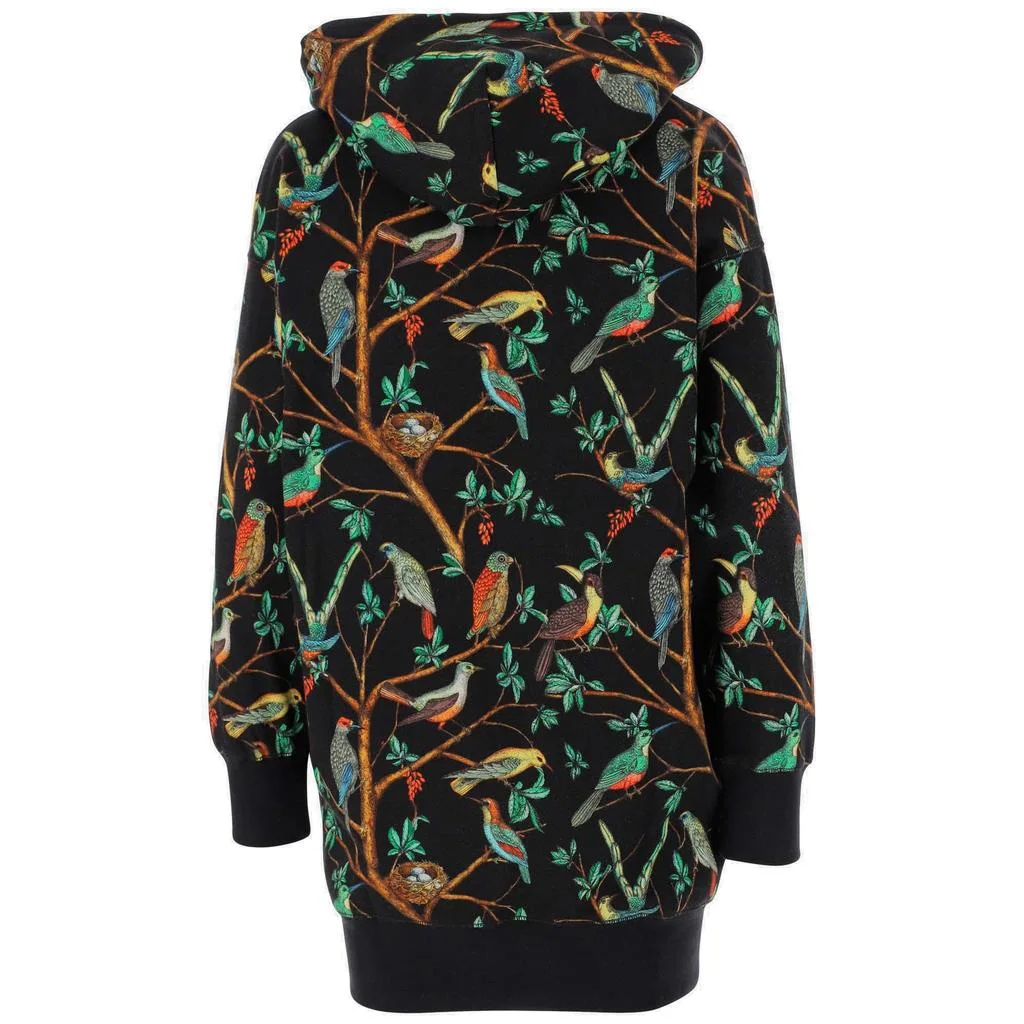 Women Long Dress Birds Printed Hoodies