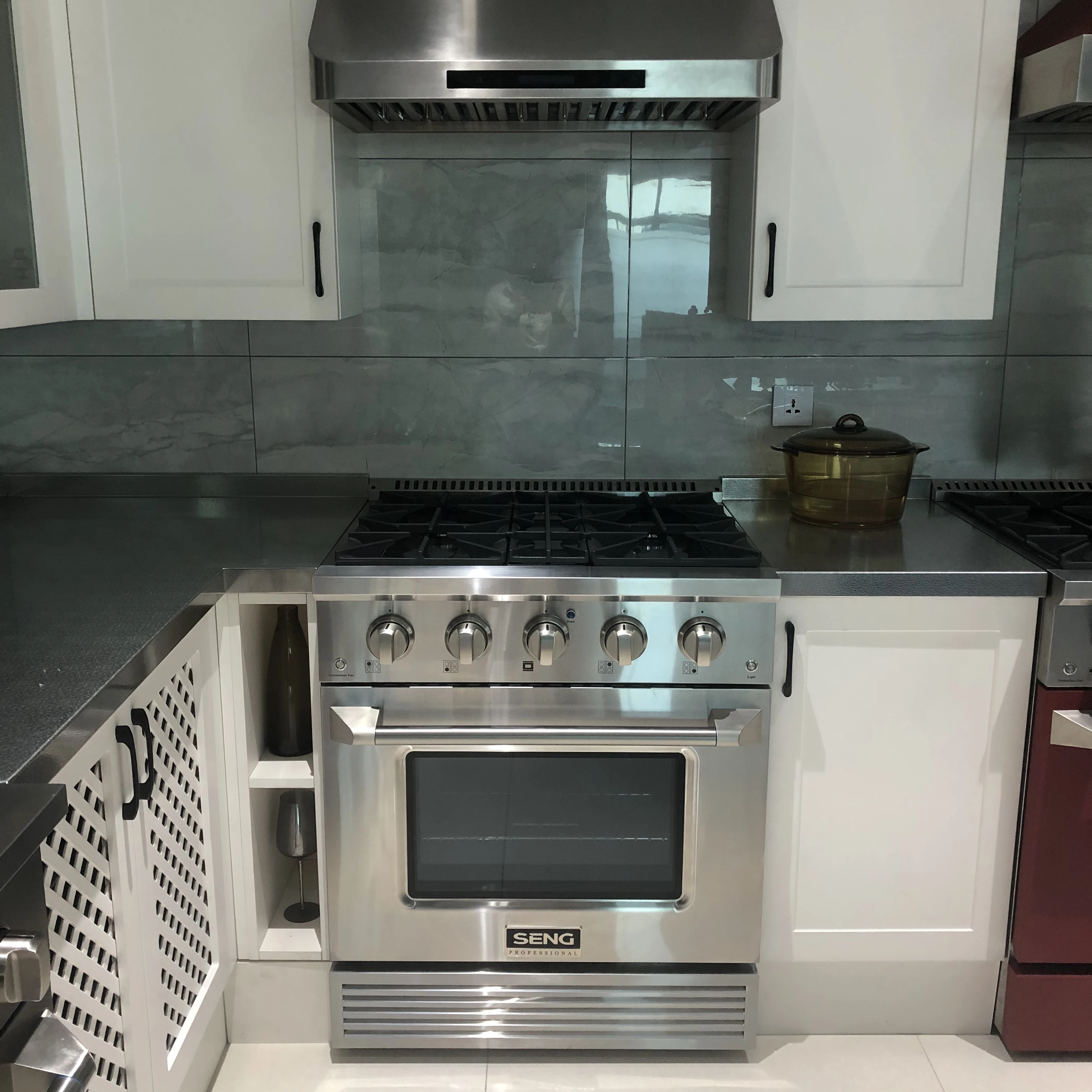 SENG ETL certified kitchen stainless steel professional gas range 	cooker 4 burner oven