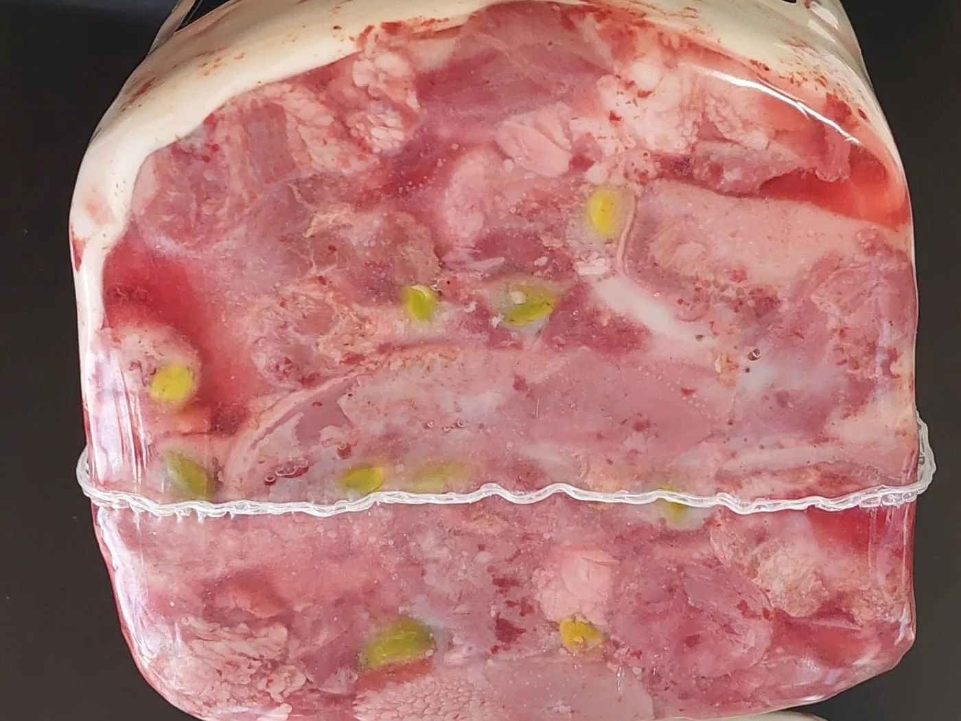 Delicius Iberian head pork meat with whole pistachios selected and best quality