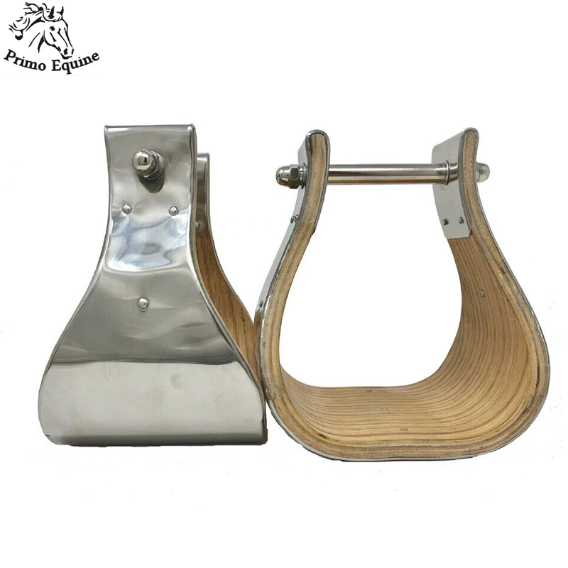 Stirrups 4 Wide Stainless Steel Metal Hand Bound Best Quality Safety Horse Riding Stirrups