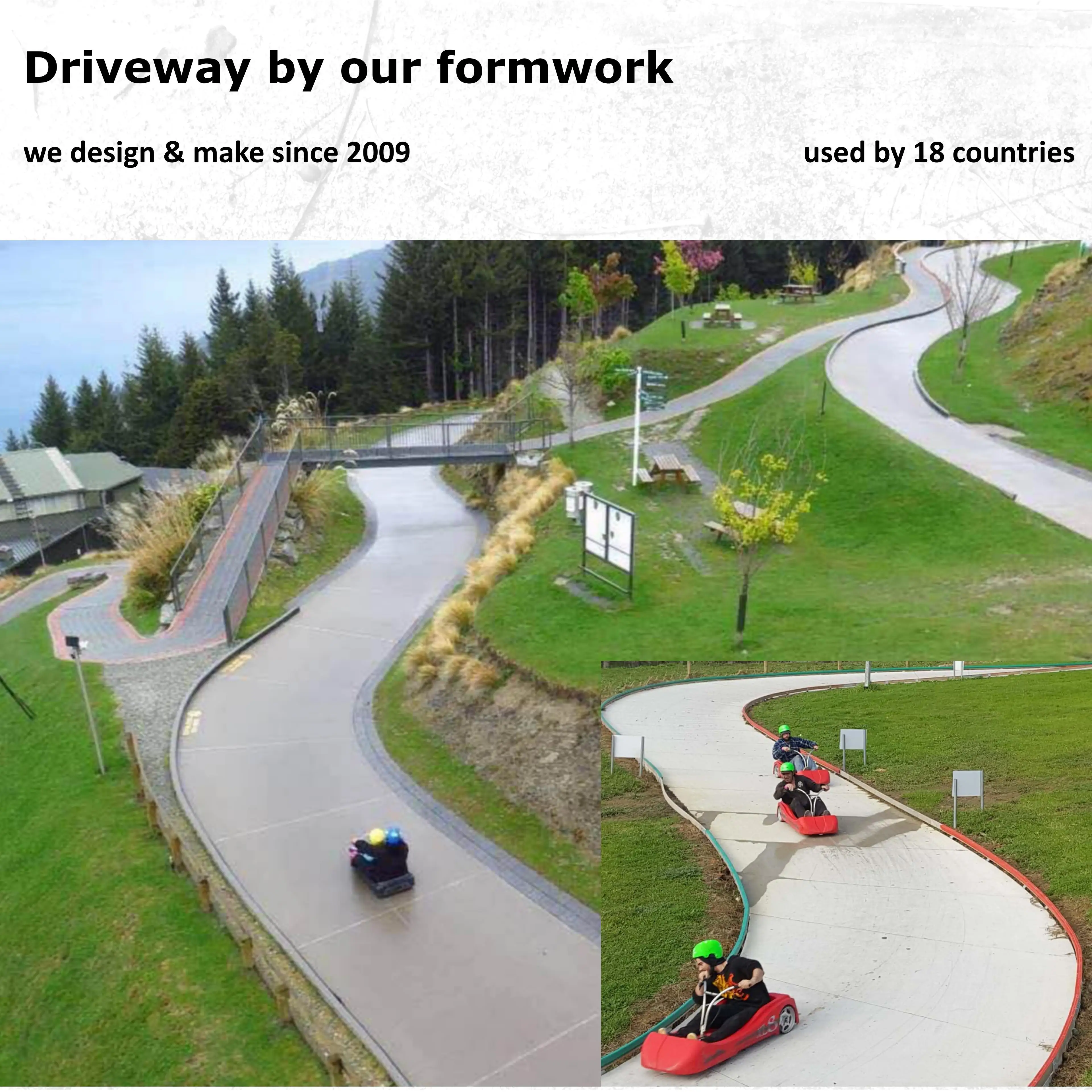 Reusable lawn edging fast work light-weight concrete formwork for concrete slab