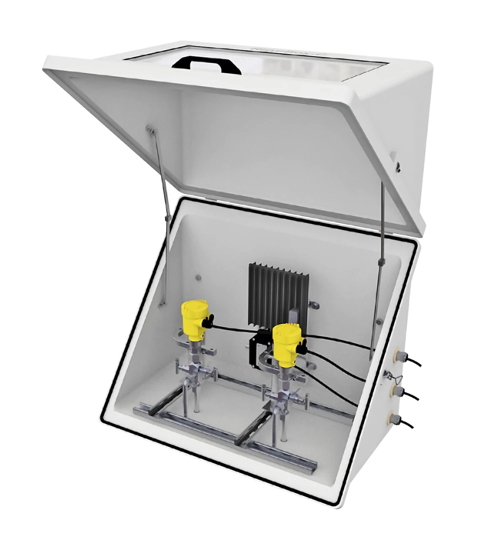 Great quality fiberglass insulated case for control equipment at industrial facilities, thermal insulated