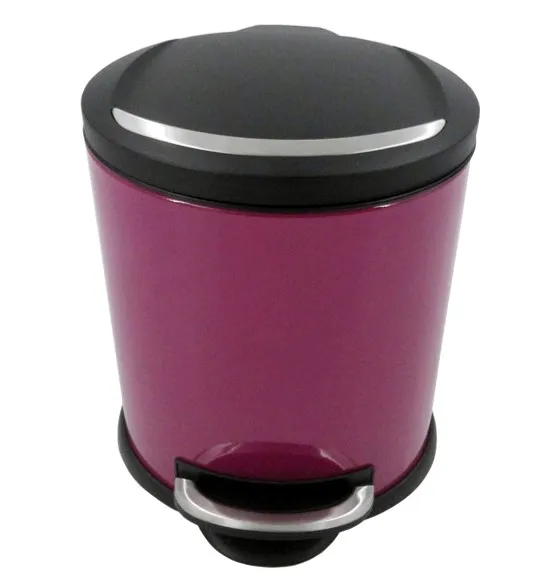 
Latest New Design Factory Promotion Price Ss18 /0 Stainless Steel White Recyclable Powder Coating Office 5L Refuse Bin 
