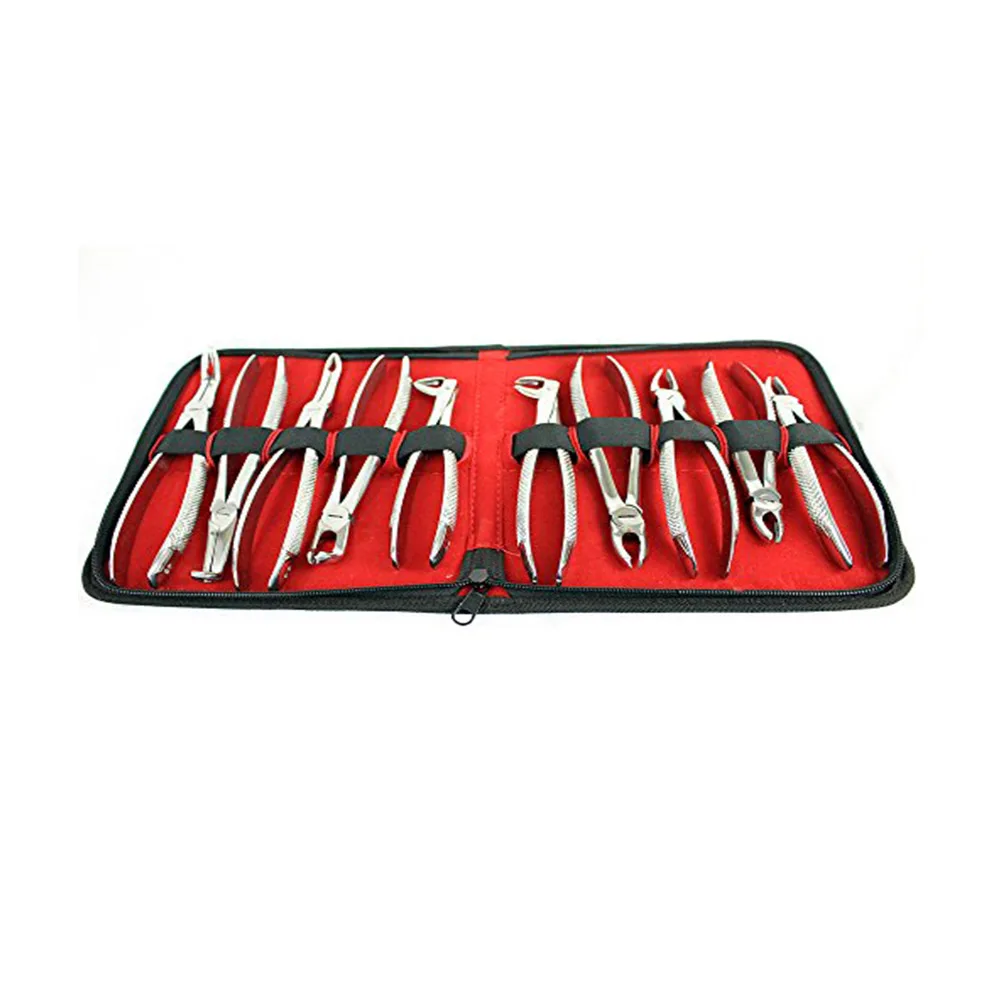 Высококачественное стоматологическое оборудование, стоматологические щипцы, английский шаблон, набор из 10 шт.