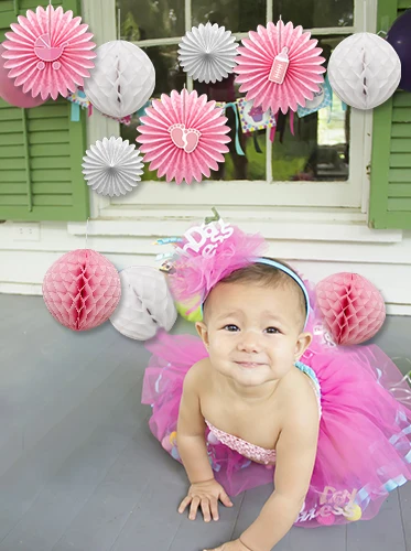 Honeycomb Paper Party Supplies for Baby Shower Decorations for Event Occasions