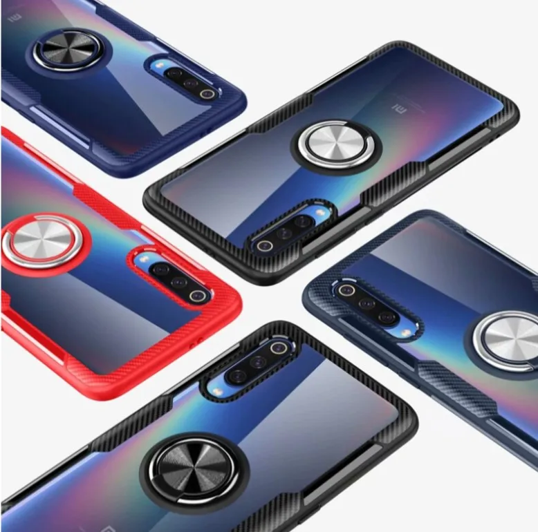 
For Xiaomi Redmi 8 Note 8 Pro 8T K20 K30 Pro Mi 9T Mi A3 Note 10 Phone Case Shockproof Cover Noziroh Shield With Ring Stand 360 