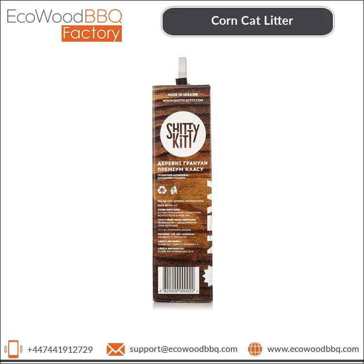 Direct Factory Sale High Quality 100% Chemical Free OEM Available Corn Cat Litter for Cat, Small Dog