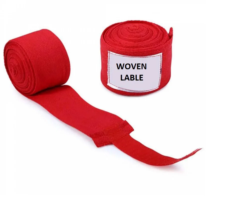 Custom Cotton Boxing Hand Wraps pair 180 inches Long X 2 inches (450CM X 5CM) Wrist Wraps