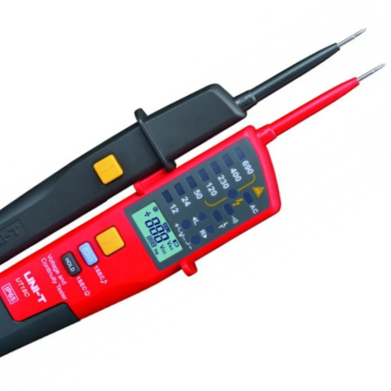 UNI-T UT18C Voltage and Continuity Tester 0~690V AC/DC Voltage Tester LCD Display Auto Range IP65 Waterproof Meter