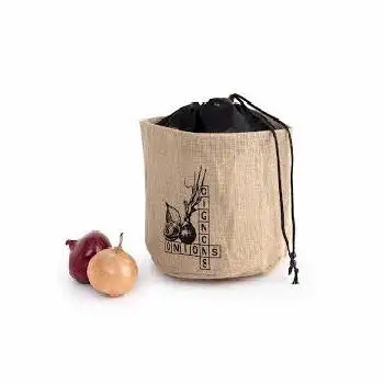 CUSTOMIZED BURLAP VEGETABLE JUTE BAG GOOD QUALITY CUSTOM LOGO ONION & POTATO BURLAP BAG NATURAL BURLAP BAG