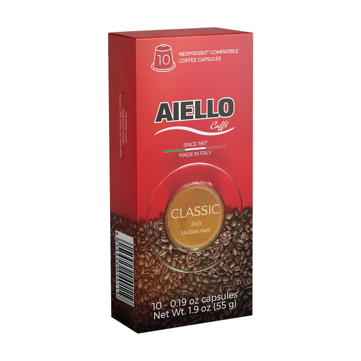 Оптовая продажа, Премиум итальянские кофейные капсулы AIELLO CLASSIC Nespresso, кофейные капсулы