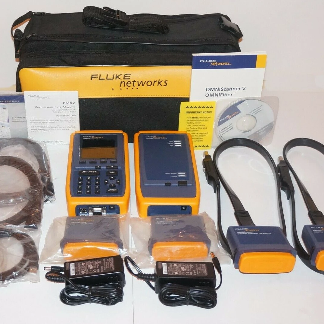 F-L-U-K-E NETWORKS OMNISCANNER 2 CAT6 CERTIFIER TESTER FIBER OPTIC NEW