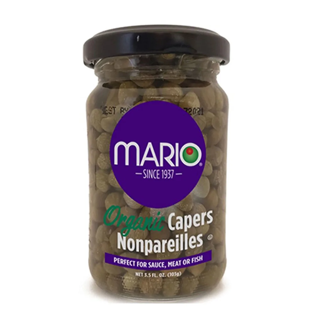 Mario Camacho Non-Parelli Organic Capers 3.5oz Jar Perfect For Sauce, Meat Or Fish Premium Quality Growing Capers Jar
