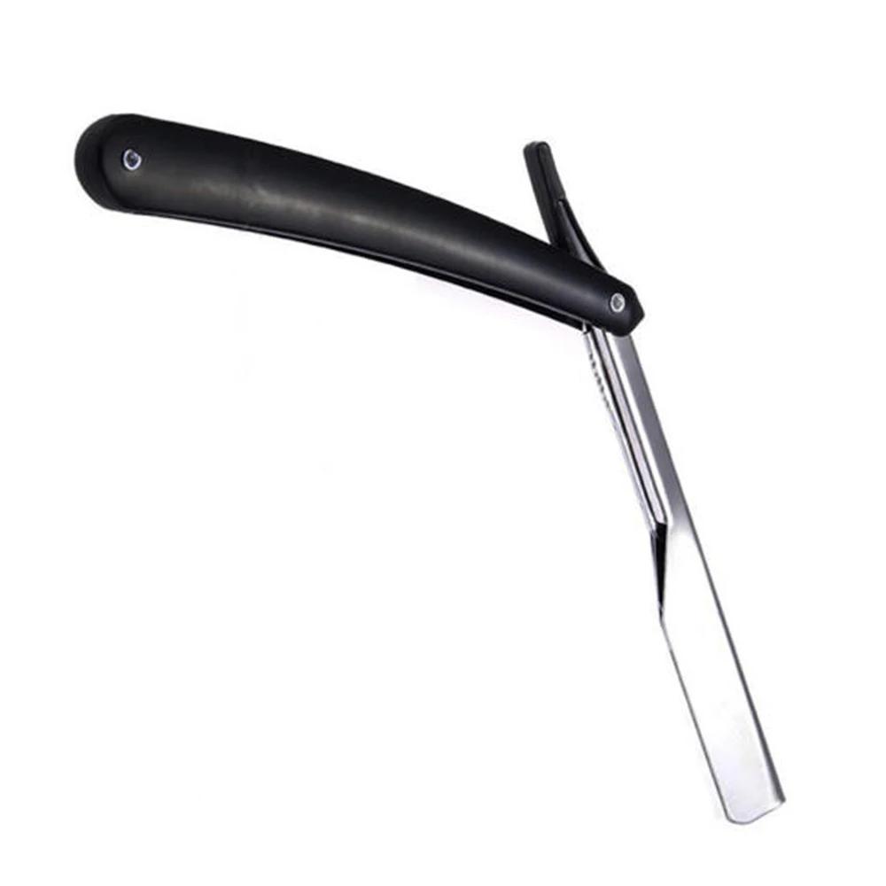 Barber Edge Razor Folding Straight Shaving Razor Folding Shaving Knife plastic handle disposable Straight razor Holder handle