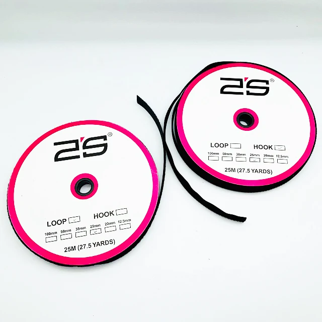 High quality polyester nylon mix adhesive non adhesive hook and loop roll