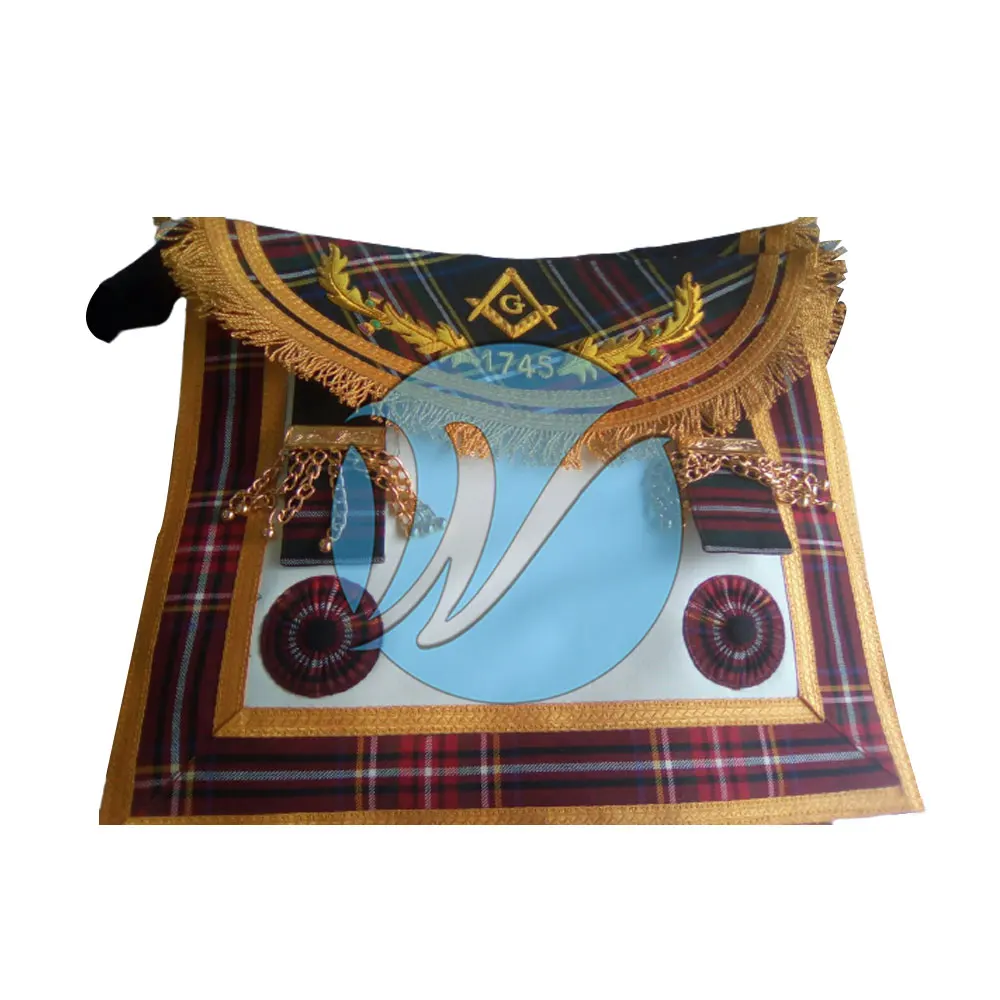 New Style Masonic Apron With Embroidered Border Best Quality Masonic Regalia Apron