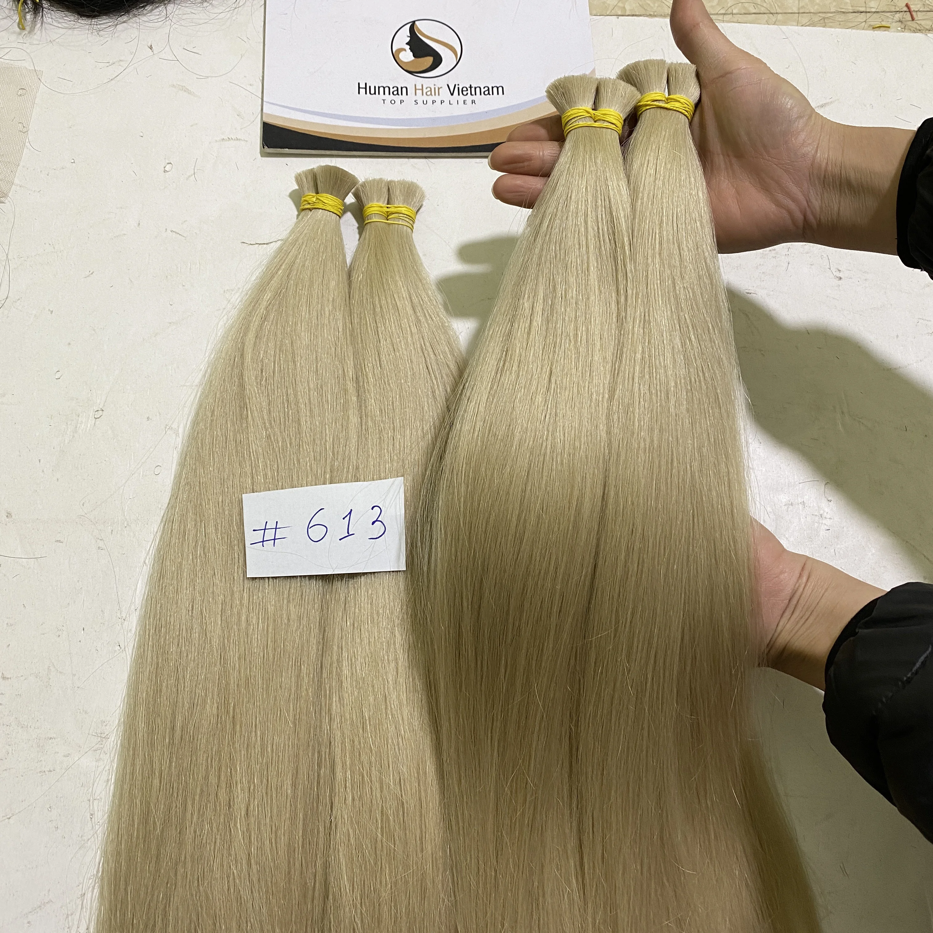 Top Ranking Full Cuticle Soft Virgin Remy Bulk Hair Russian Slavic Human Hair Bulk 20-100cm for Russia hair factories