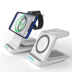 The New Design Adjustable Faster Automatic Charging Station Promotion charger wireless 3 in1