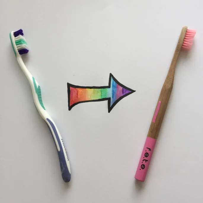 Пластиковая Бесплатная биоразлагаемая бамбуковая зубная щетка классический дизайн переработанная Гофрированная коробка продукт с цветными отходами