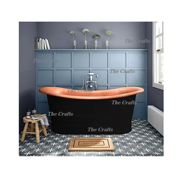 Bulk Copper Black Powder Coated Bath Tub For Bathroom Usage Free Standing Bath Tub At Affordable Prices