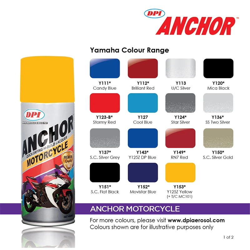 Набор высококачественных покрытий для велосипеда акриловая и нитроцеллюлозная краска широкий выбор цветов сделано в Малайзии аэрозольная мотоцикла