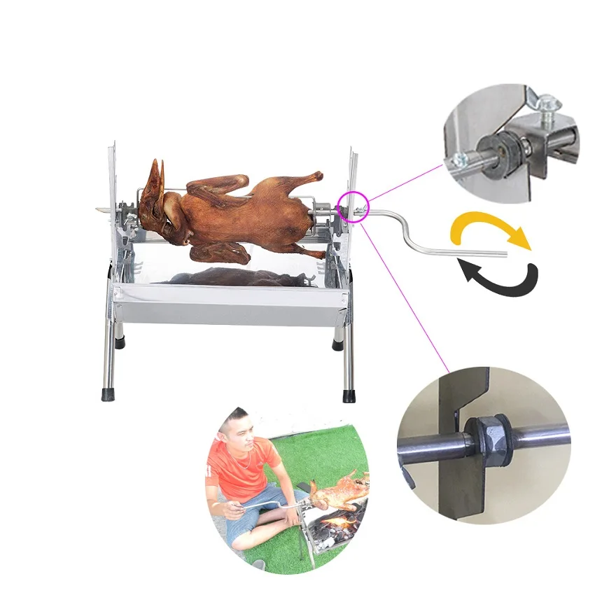 Hot Product Outdoor Camping  Rotary BBQ Grill with Motor made in Vietnam Supplier