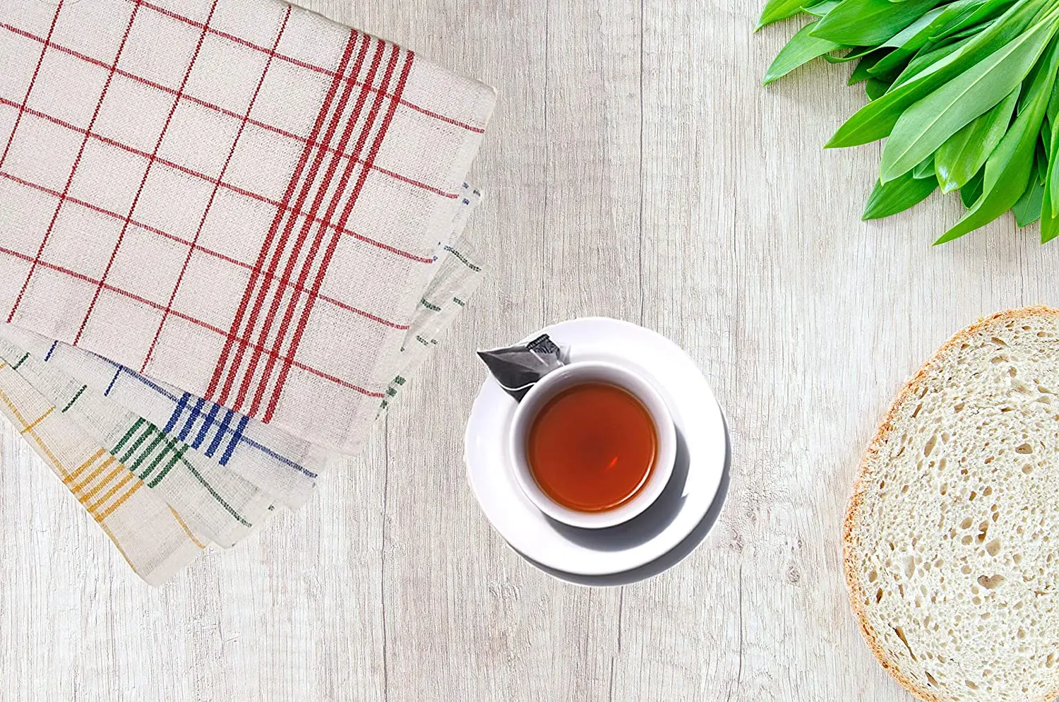 BTI Hot Sale Check Kitchen Towels Custom Design 100% Cotton Linen Yarn Dyed Check Tea Towel