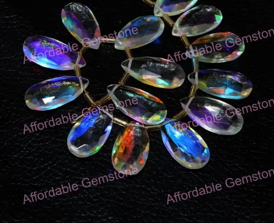 Сверху из мистического кварца ювелирные изделия в форме маркиза изготовление ювелирных изделий драгоценных камней ручной работы камень свободные бусины