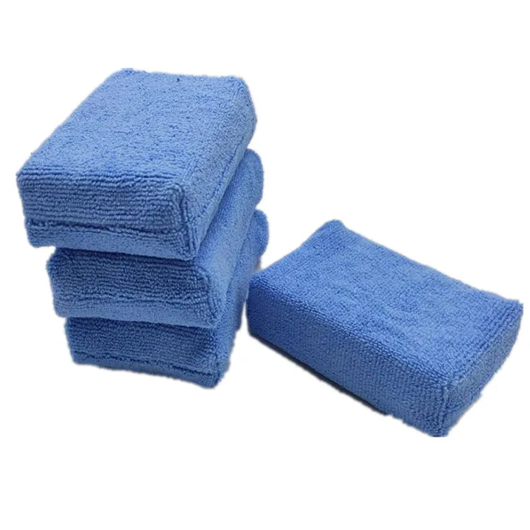 Microfiber sponge applicator auto scratch repair kit car waxing buffing tool 12*8*4cm microfiber sponge pad